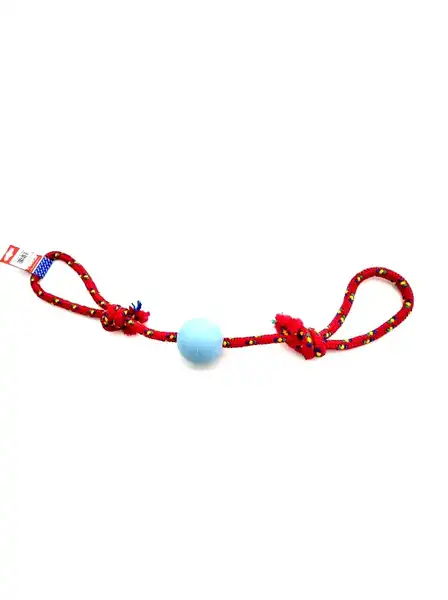 PETSPLAST PELOTA DE GOMA GRANDE CON SOGA ALPINA 15MMX75CM S105