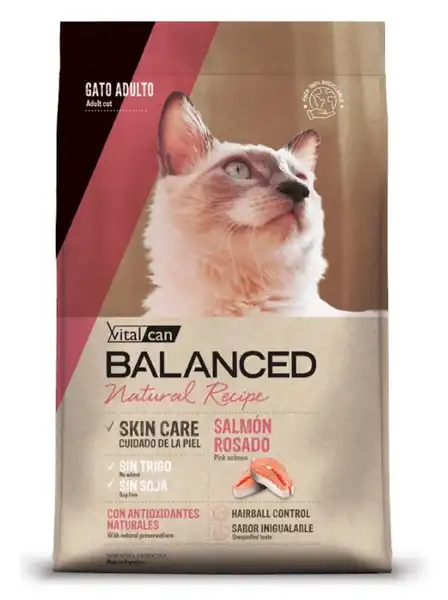 VITALCAN BALANCED GATO ADULTO NATURAL RECIPE SALMON 7.5KG
