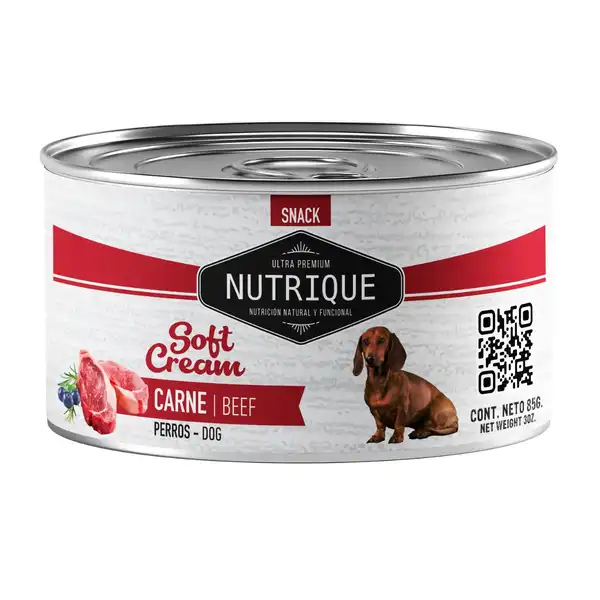 NUTRIQUE SOFT CREAM PERROS CARNE 85 GR X UNIDAD (LATA)
