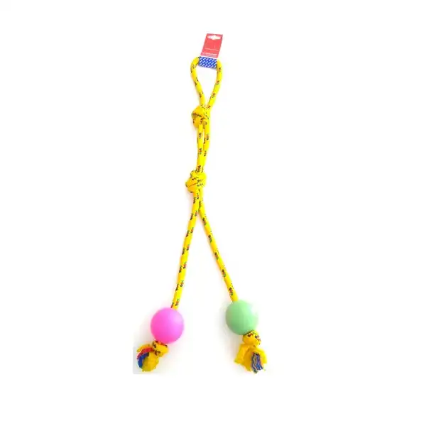 PETSPLAST PELOTA DE GOMA MEDIANA SOGA ALPINA 12MMX70CM S603