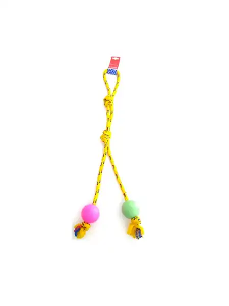 PETSPLAST PELOTA DE GOMA MEDIANA SOGA ALPINA 12MMX70CM S603